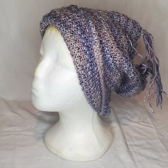 Hand Crafted Other - Winter Purple knitted Handmade Hat